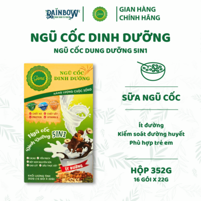 ngũ cốc dinh dưỡng 5in1 GAMA ít đường 352g