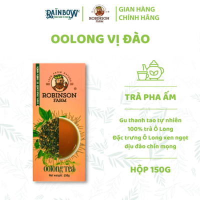 trà olong đào robinson farm hộp 150g