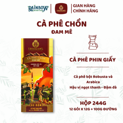 cà phê chồn phin giấy LIONKING đam mê 244g