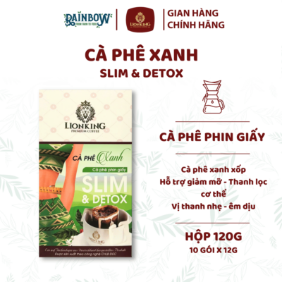 cà phê xanh phin giấy lionking slim detox 120g