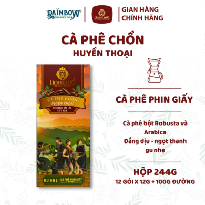 cà phê chồn phin giấy lionking chồn huyền thoại 244G